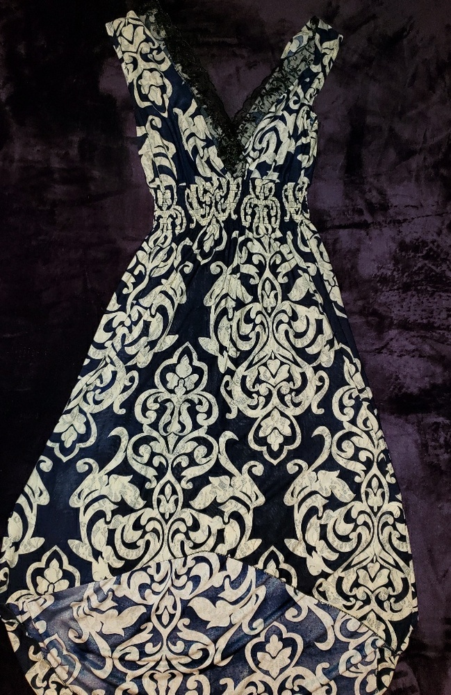 Paris Pink Navy Blue and Cream Dress